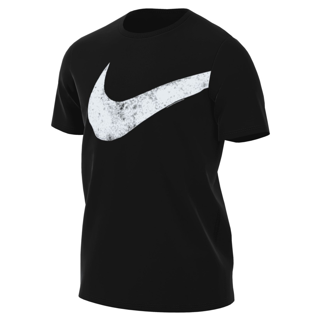 Black nike shirt with white swoosh on sale