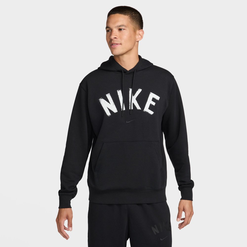 Black nike swoosh hoodie online